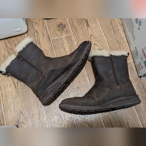 Leather winter boots waterproof